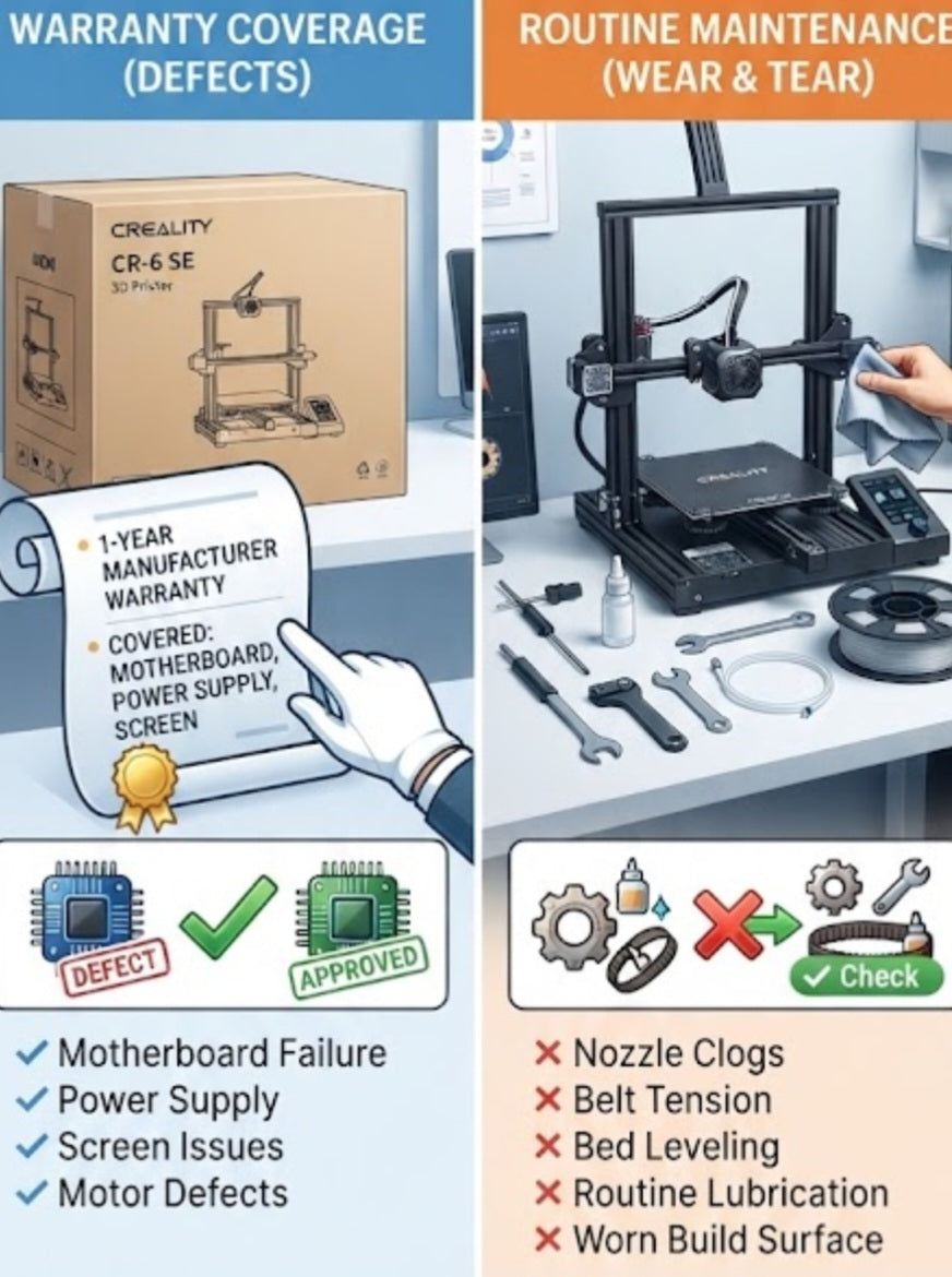 3D Printer Warranty vs Routine Maintenance: What Buyers Should Know