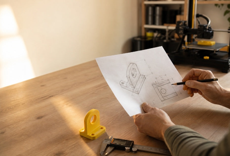 Turning A Pencil Sketch Into A Printed Product Mockup