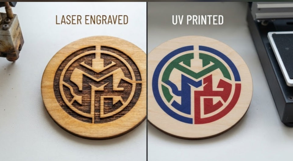 Laser Engraved vs. UV Printed Wood: Which Finish Lasted?