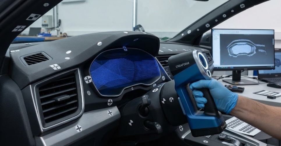 Capturing Deep Recesses in a Dashboard: Scanner Setup Test