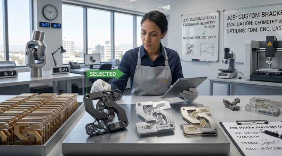How to Pick CNC, Laser, or 3D Printing for a Custom Job