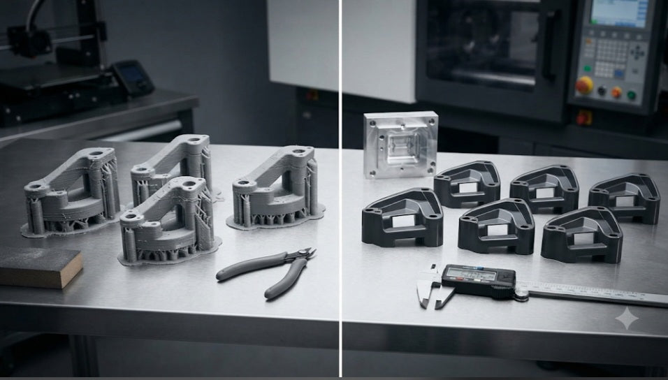 3D Printing Bridge Production Before Injection Moulding
