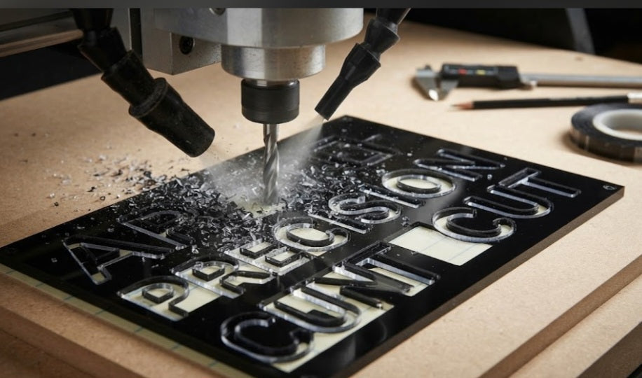 How to Hold Down Small Acrylic Letters During CNC Cutting