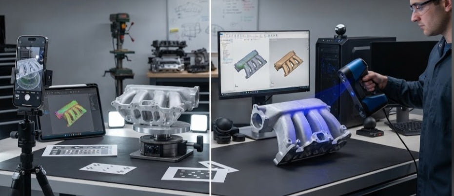 Phone Photogrammetry vs. Handheld Scanning on One Car Part