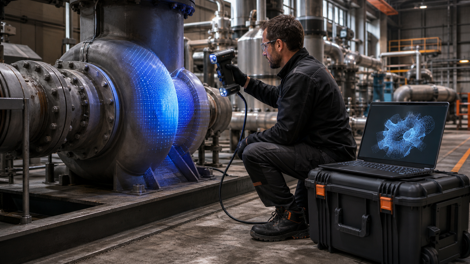 Portable 3D scanner used for on-site industrial measurement in South Africa