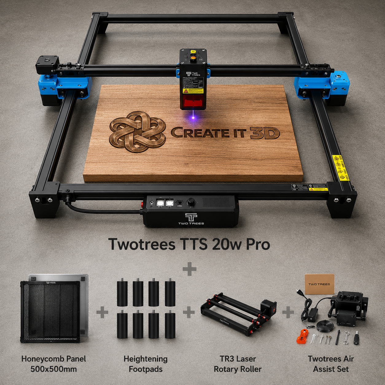 Featured 3D printing, laser cutting and workshop technology from Create It 3D