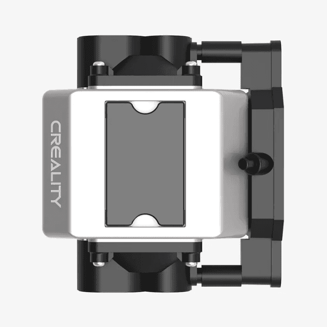 Close-up of a laser engraver with additional attachment