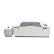 Front view of a white E200 40W Desktop Laser Engraver
