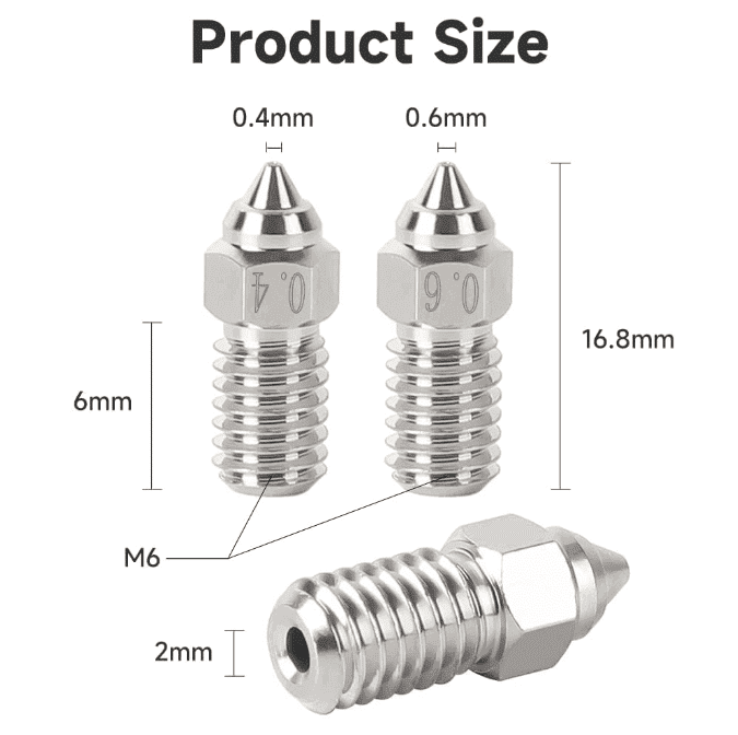 Creality High Flow 0.,4mm Plus 0.6mm Nozzle Kit 3V3