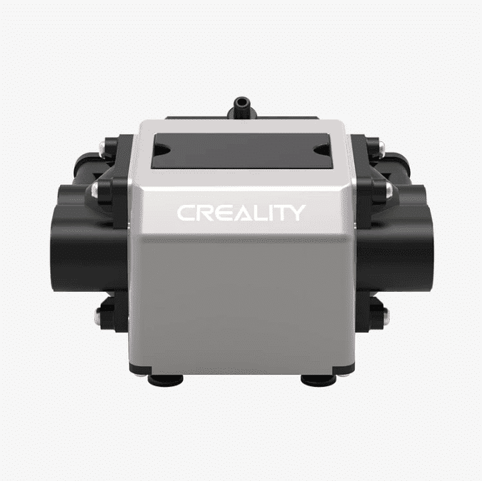 Components of an air assist system for cutting and engraving.