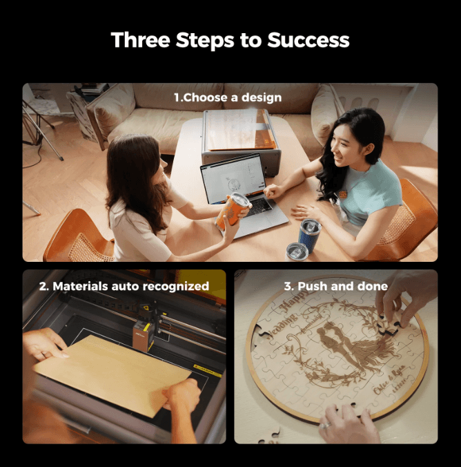 Creality Falcon laser engraver three-step process demo South Africa – Create It 3D