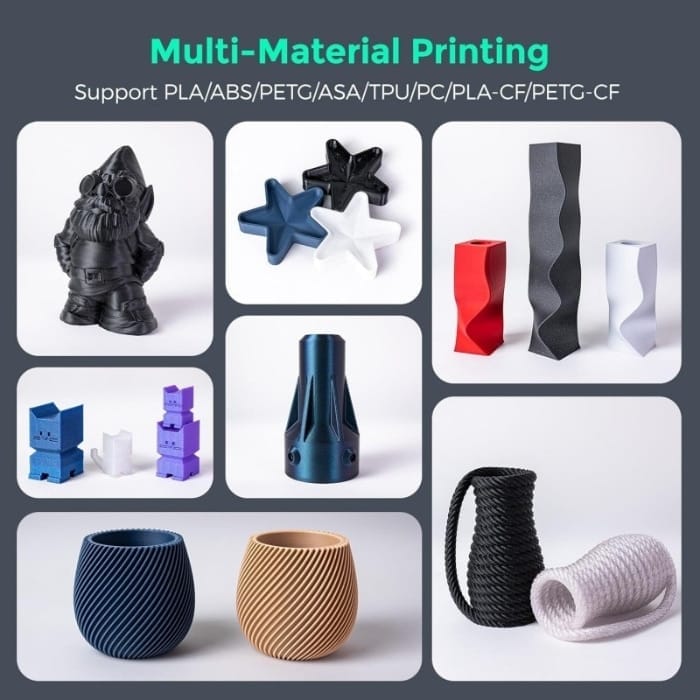 Multi material printing