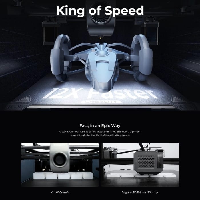 King of Speed, the Creality K1 Speedy