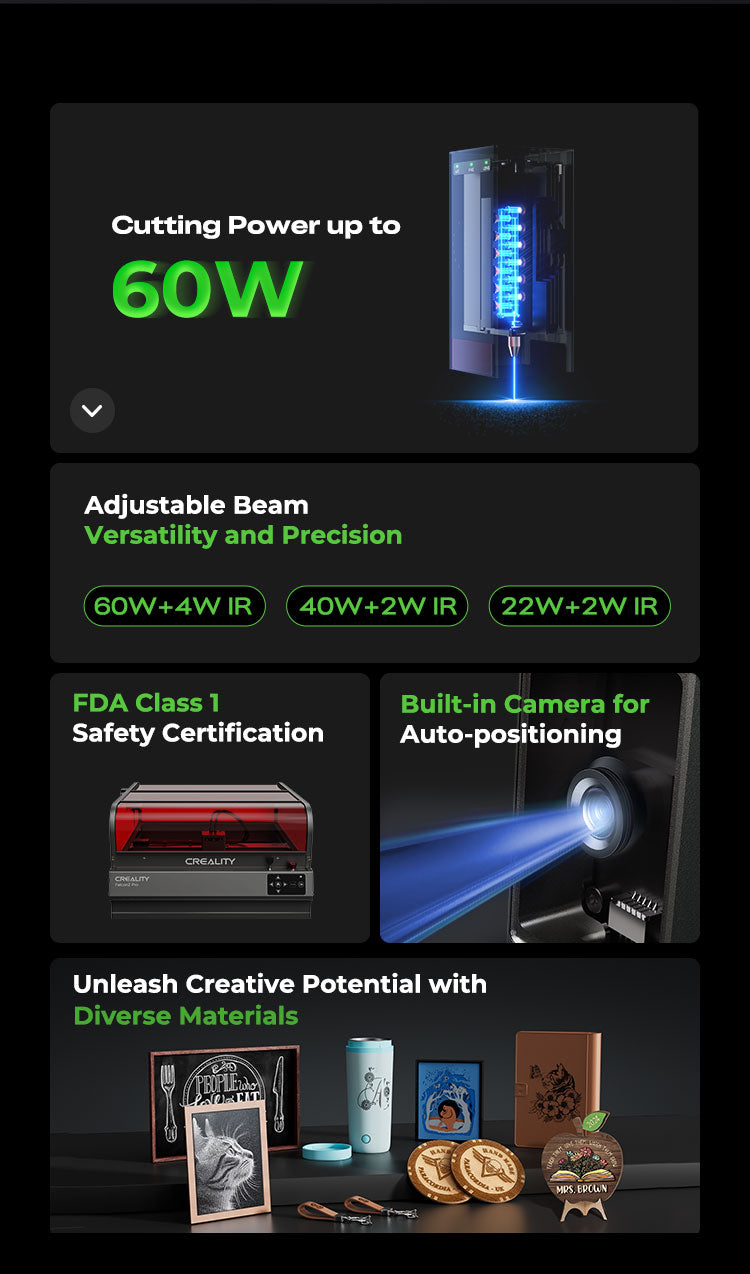 Creality Falcon2 Pro D 22W + 2W IR Enclosed Laser — image 3