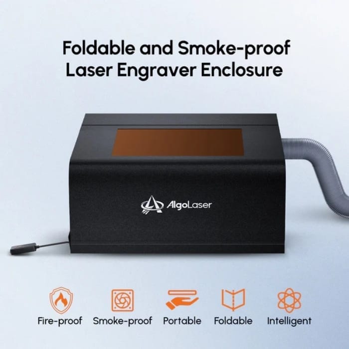 Foldable and smoke proof laser engraver enclosure