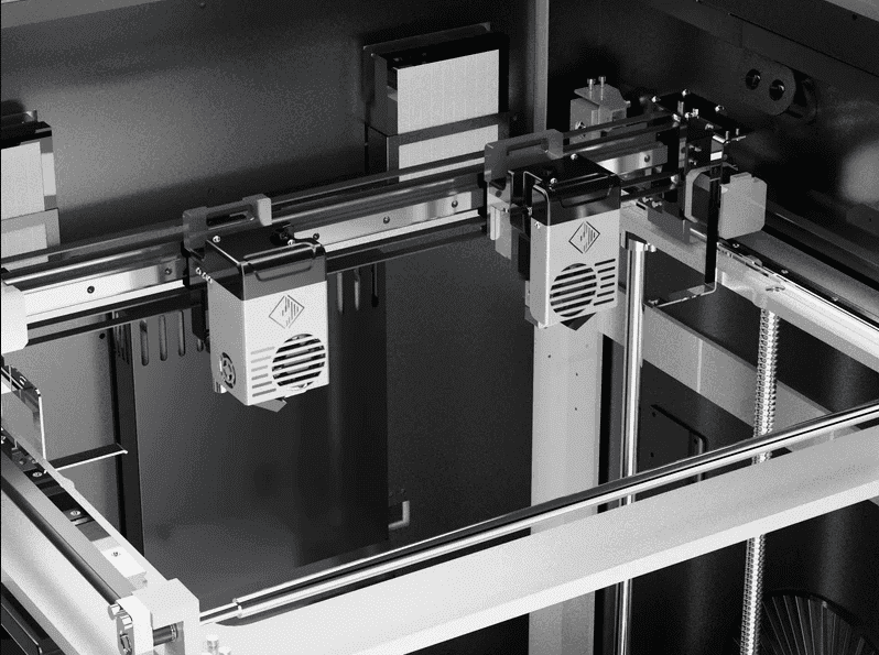 Close up of the 3D printer