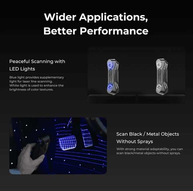 Raptor Pro 3D scanner LED lights and black/metal object scanning – Create It 3D South Africa