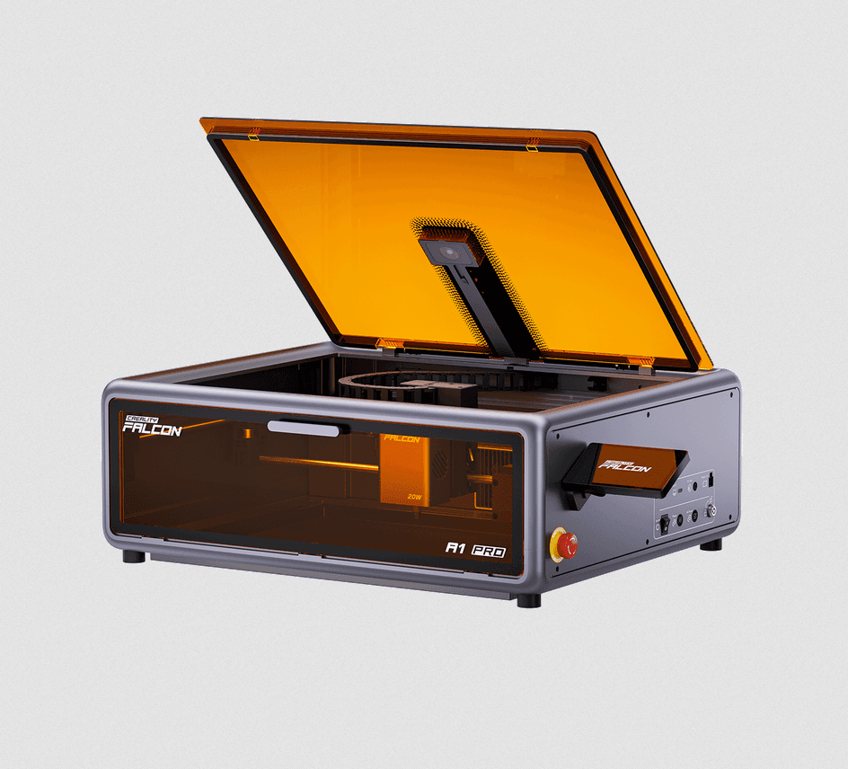 Creality Falcon A1 Pro laser engraver with open lid available at Create It 3D South Africa