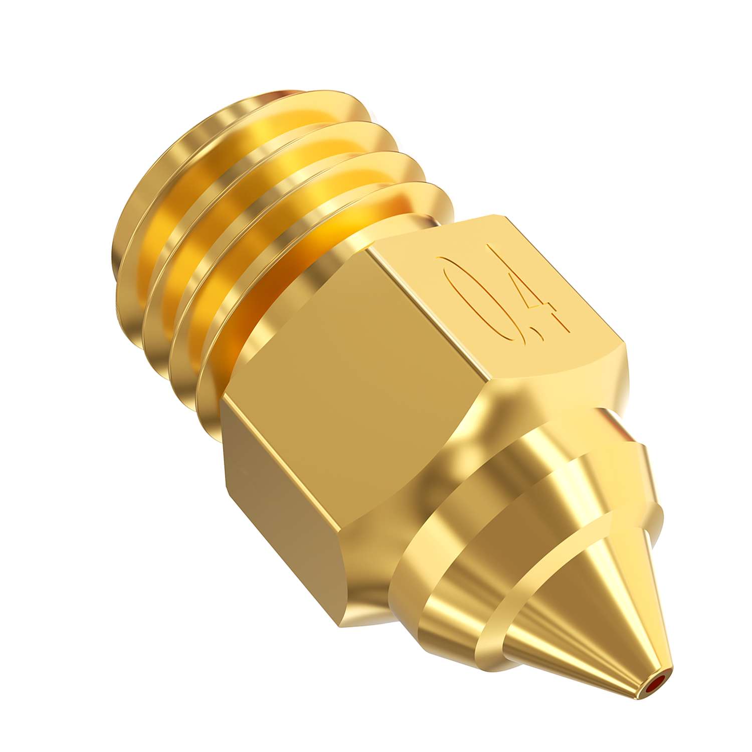 Brass 0.4mm 3D printer nozzle for precise filament extrusion in South Africa – Create It 3D