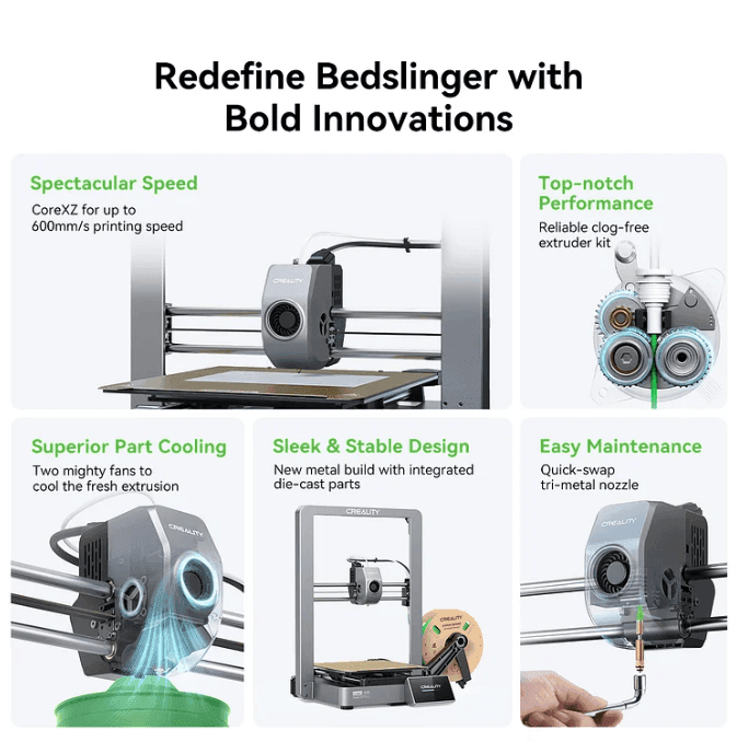 Key features o the creality printer