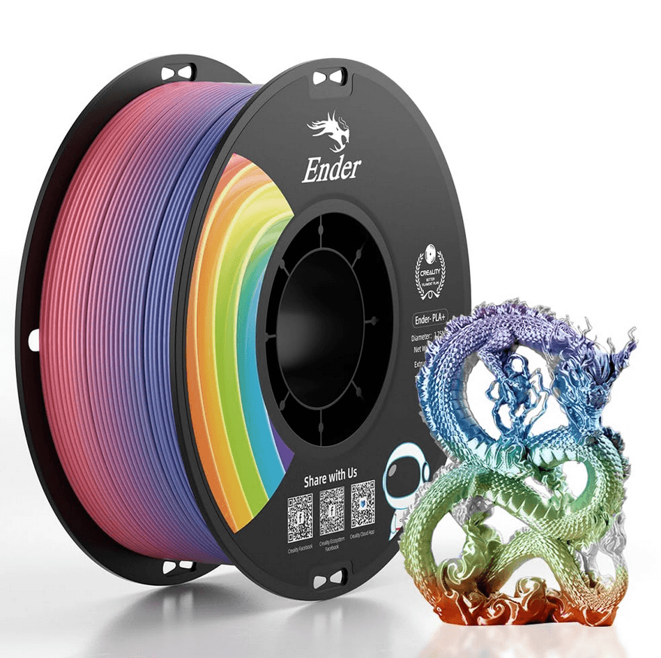 Ender rainbow PLA filament for 3D printing in South Africa – multicolour prints by Create It 3D