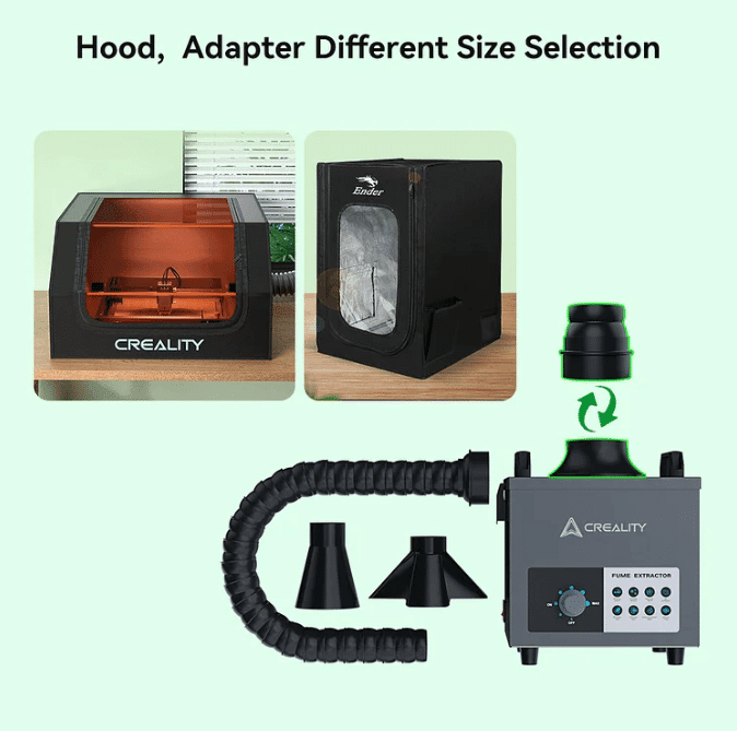 Hood adapter different size selection