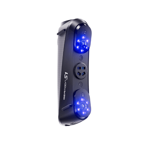 Creality ScanFer S1 3D scanner with blue LED lights active for scanning in South Africa