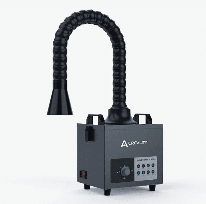 Compact air purifier designed for 3D printers and engravers.