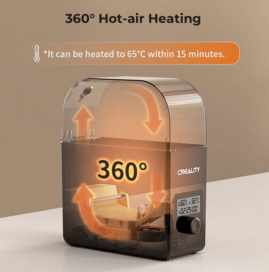 Creality 3D filament dryer box with 360° hot-air heating South Africa
