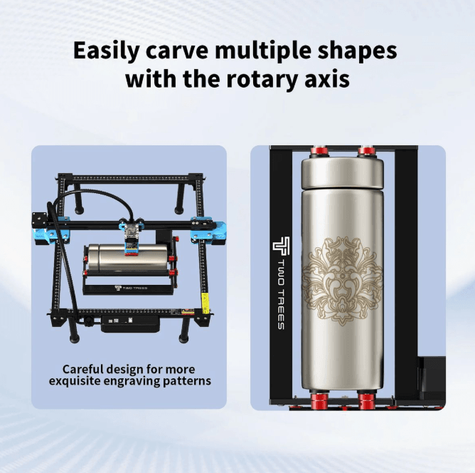 Two Trees rotary axis for engraving bottles and cylindrical objects – Create It 3D South Africa