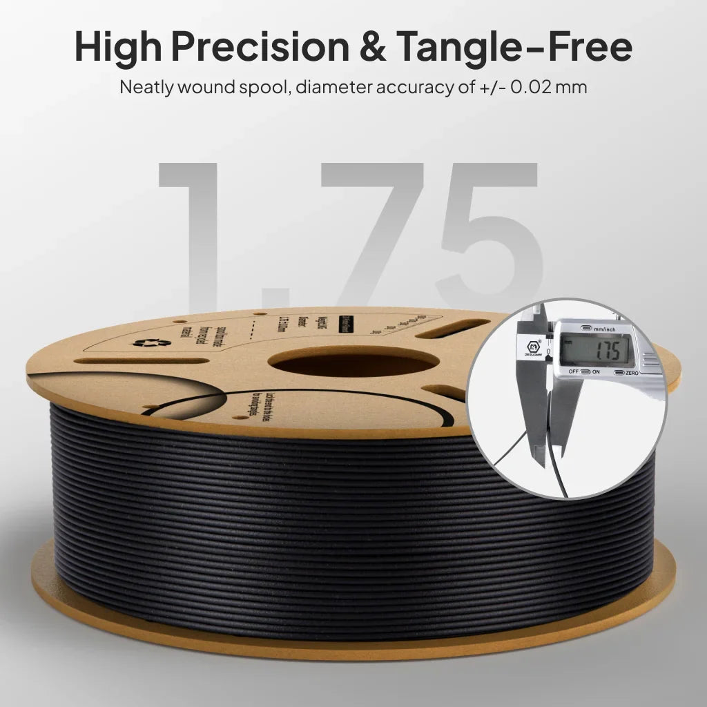 ELEGOO PLA-CF Carbon Fiber Filament 1.75mm 1kg Paper Spool