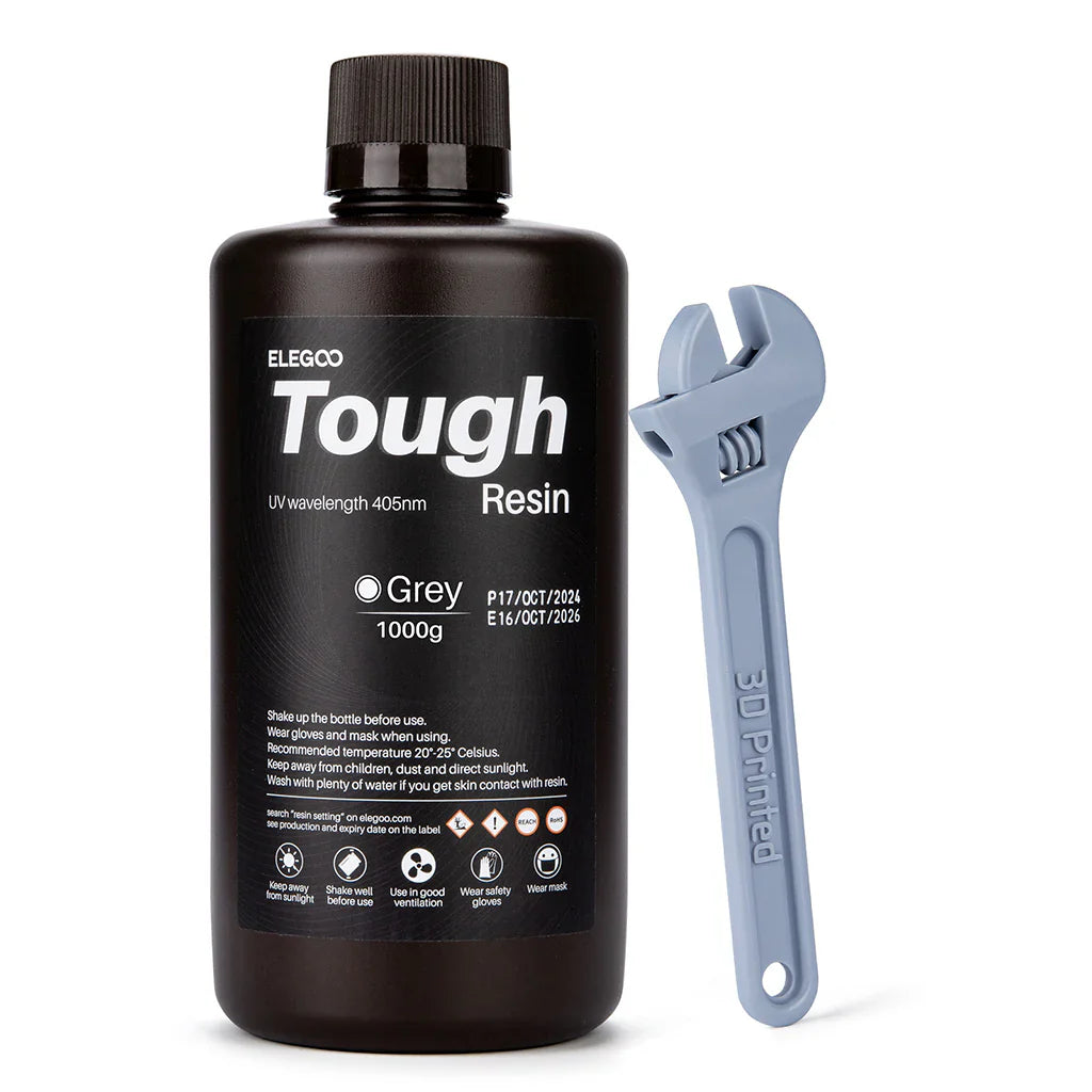 ELEGOO Tough Resin 1kg – High-Strength UV Photopolymer 3D Printing Resin