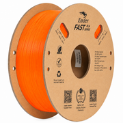 Creality Ender Fast PLA Series 1.75mm 3D Printing Filament 1kg in Orange, supplied on an eco-friendly cardboard spool, designed for high-speed printing up to 300mm/s, isolated on a white background.