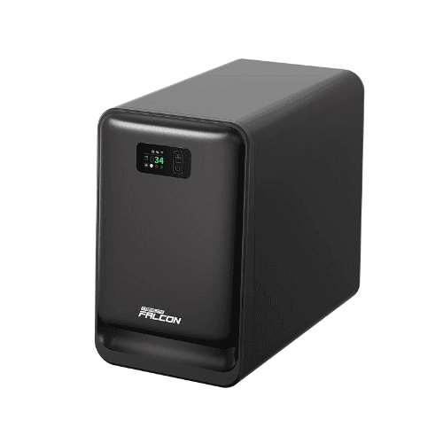 Creality Falcon air purifier front and side view with digital display – Create It 3D South Africa