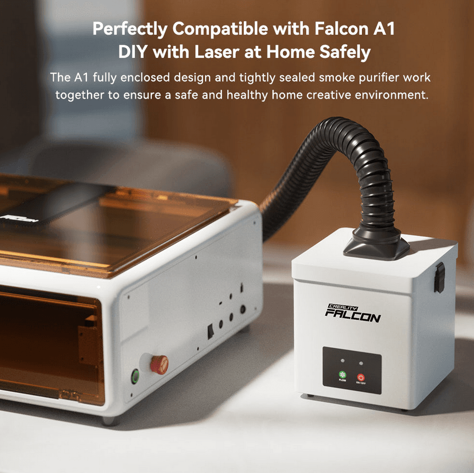 Creality Falcon A1 smoke purifier with laser engraver for safe home use in South Africa
