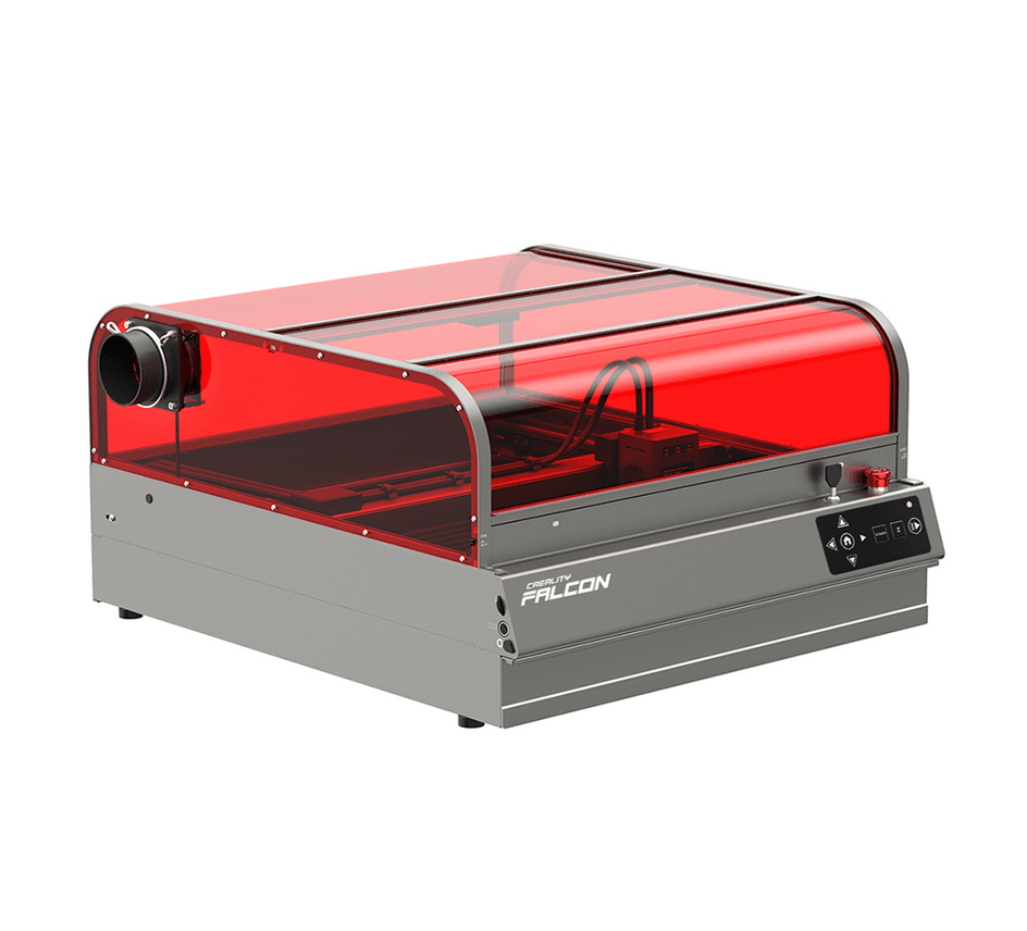 Creality Falcon enclosed laser engraver with red cover available at Create It 3D South Africa