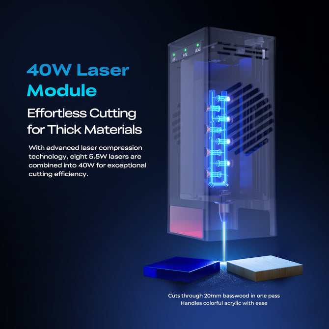 Creality Falcon2 Pro S 40W cutting and engraving performance