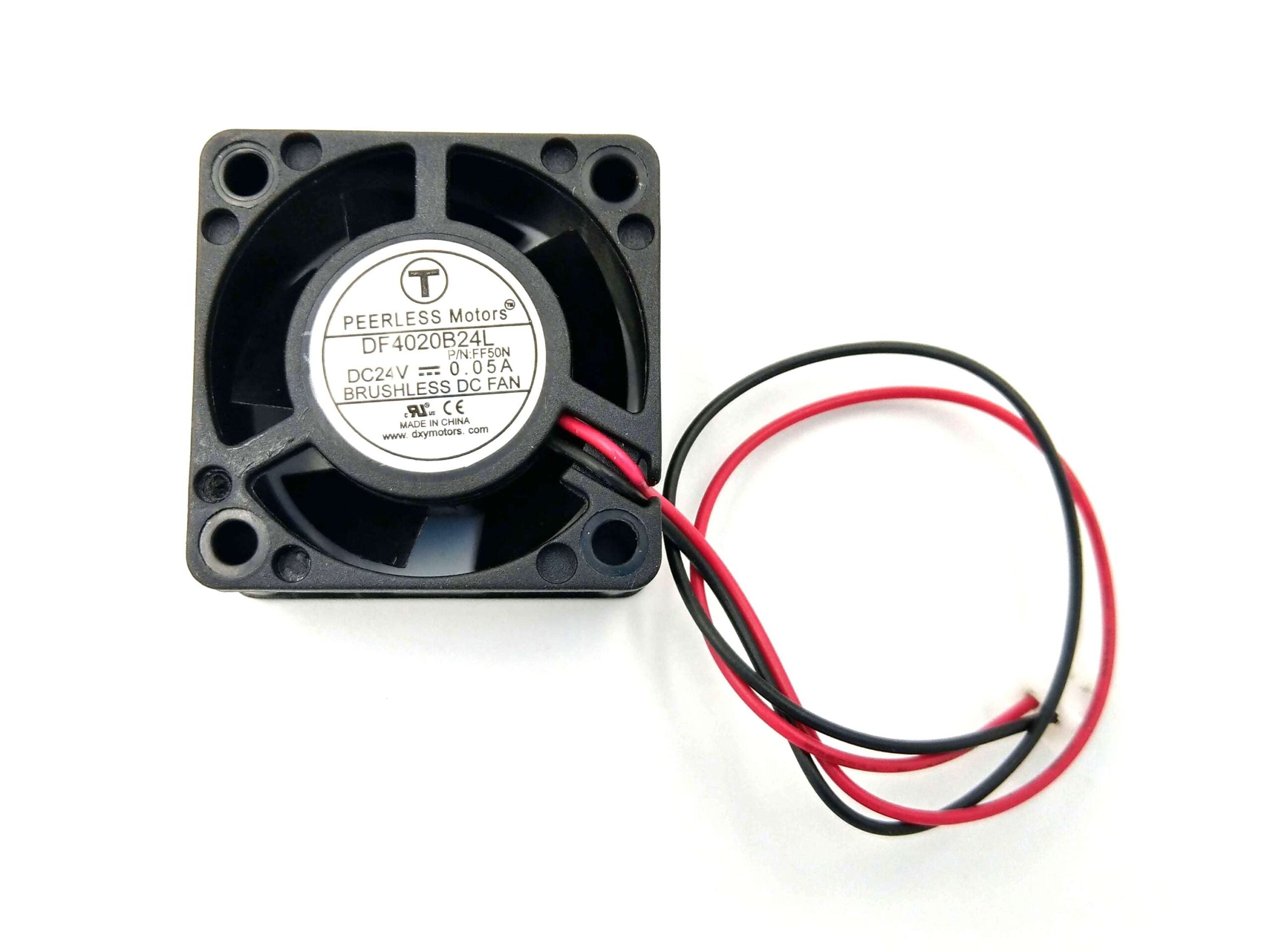 Flashforge 4020 Fan - Red and Black - DF4020B24L - 24v Adventurer 3 - Mainboard Fan
