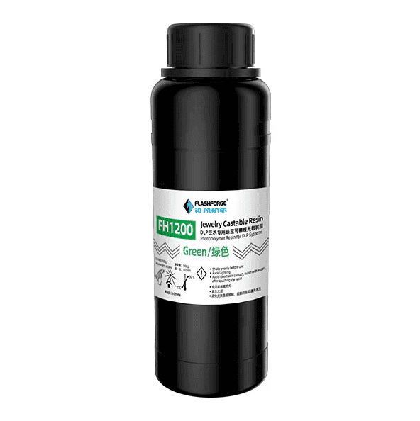 Flashforge FH1200 Jewelry Castable Resin Green 0.5kg
