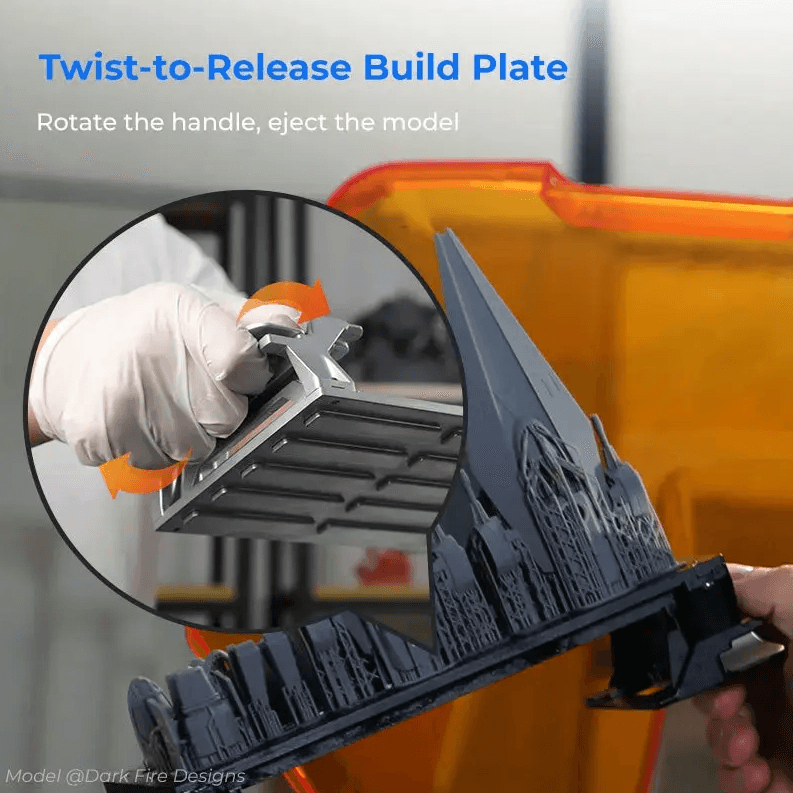 Creality Halot-X1 resin 3D printer twist-to-release build plate – Create It 3D South Africa
