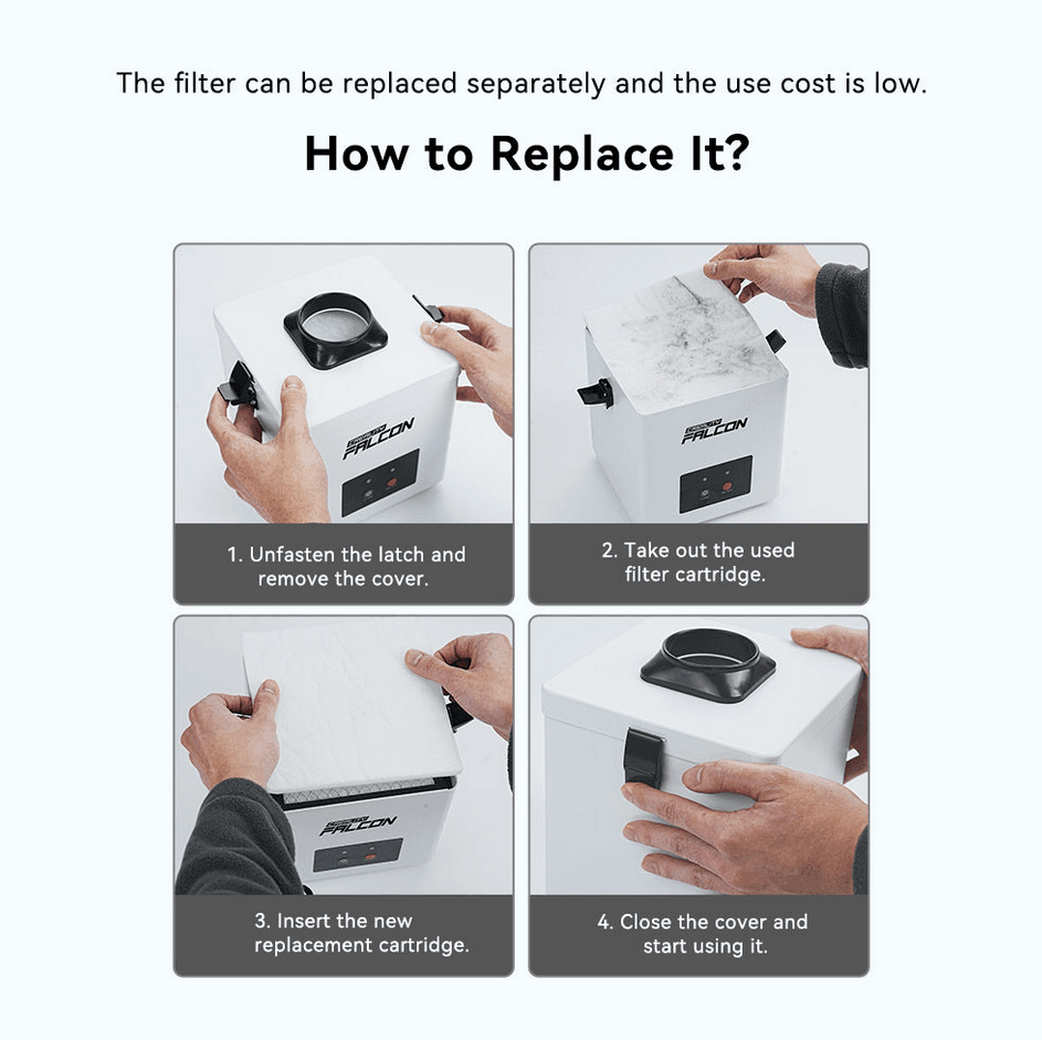 Step-by-step guide to replacing Creality Falcon smoke purifier filter cartridge South Africa