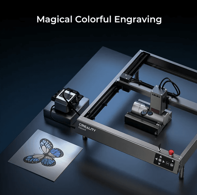 Magical colorful engraving