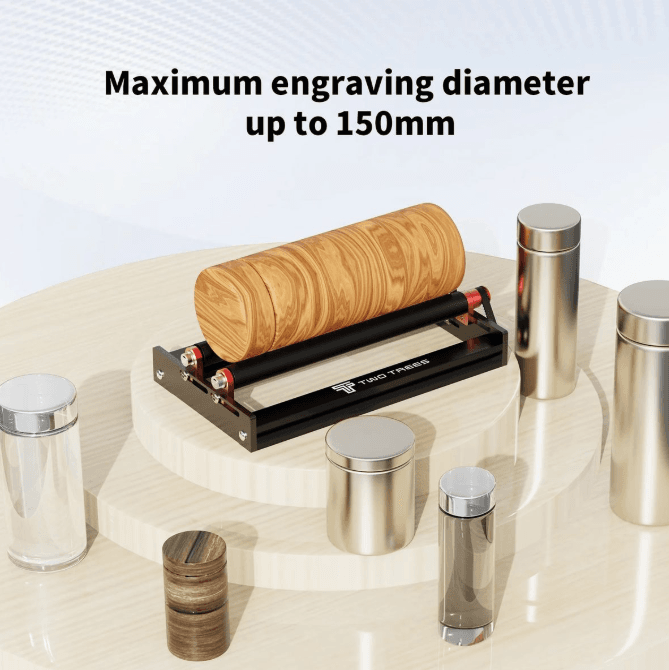Two Trees rotary roller for laser engraving cylinders up to 150mm – Create It 3D South Africa