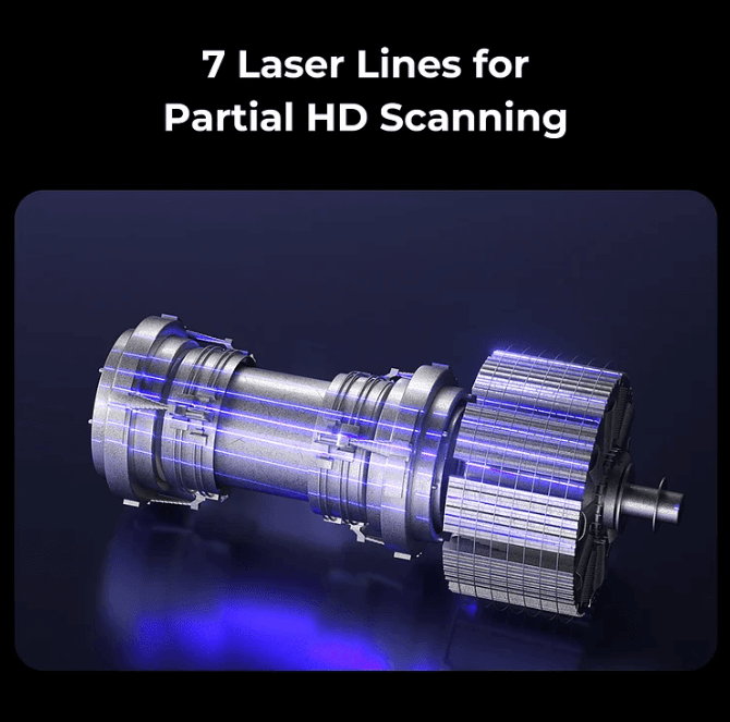 Creality Raptor Pro 3D scanner using 7 laser lines for partial HD scanning in South Africa