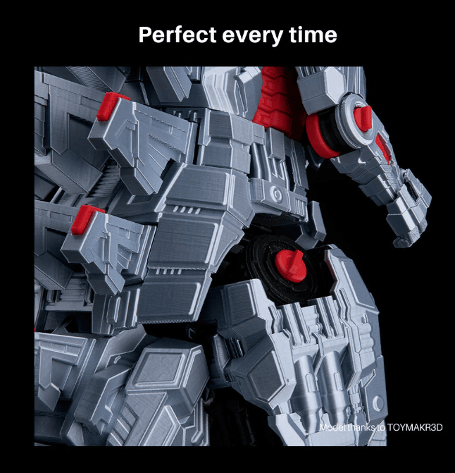 Detailed 3D printed robot model with sharp edges and smooth surface finish from Create It 3D South Africa