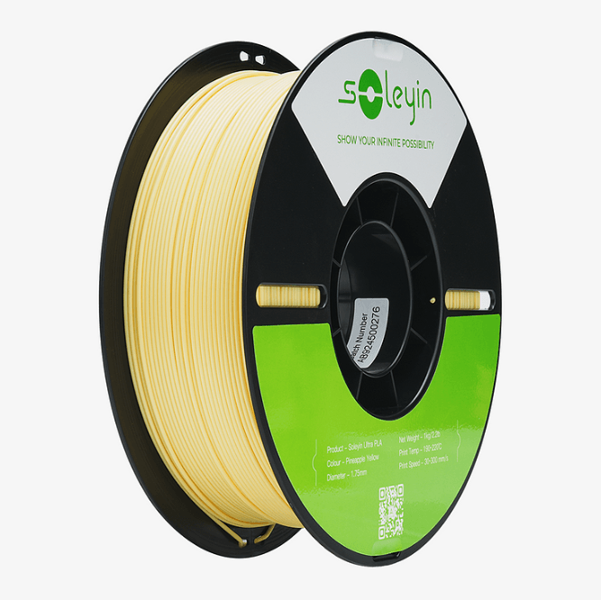 Pineapple Yellow Soleyin 3D printer filament spool for vibrant high-quality printing from Create It 3D South Africa