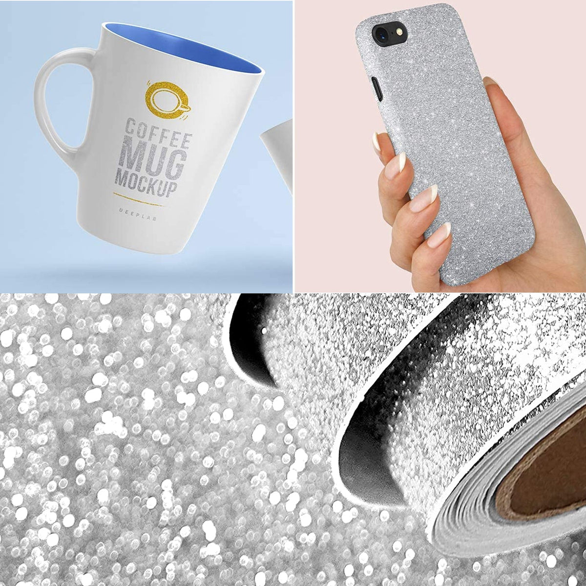 Creality Gold & Silver Self-Adhesive Glitter Paper — 40 Sheets — image 1