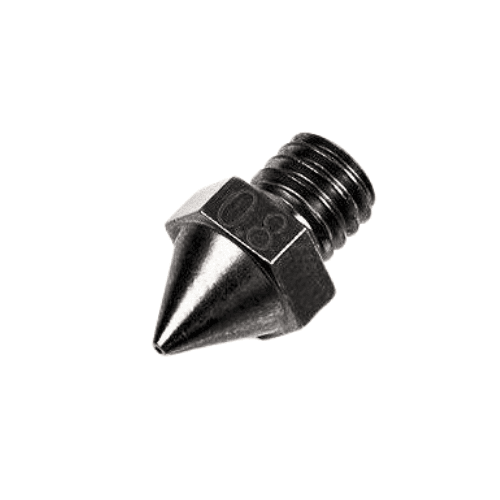 0.8mm hardened steel 3D printer nozzle for abrasive filament printing – available in South Africa at Create It 3D