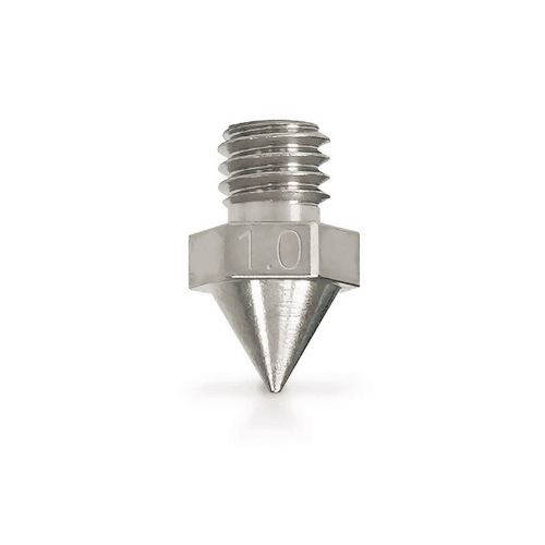 Stainless steel 3D printer nozzle 1.0mm for high-flow printing – available in South Africa at Create It 3D