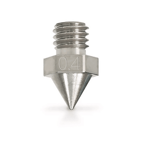 0.4mm stainless steel 3D printer nozzle for precision printing – available in South Africa at Create It 3D